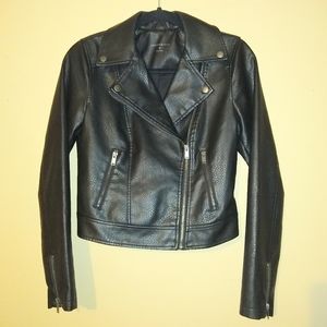 Aeropostale Faux Leather Moto Jacket Size M